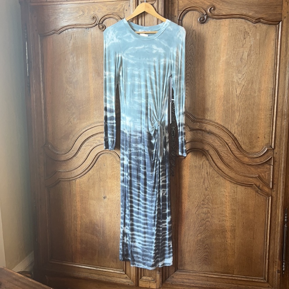 Young fabulous & broke tied waist tye dye maxi dress